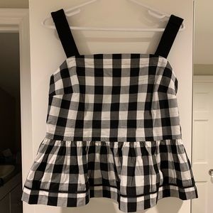 Kate Spade gingham ruffle cami size 10